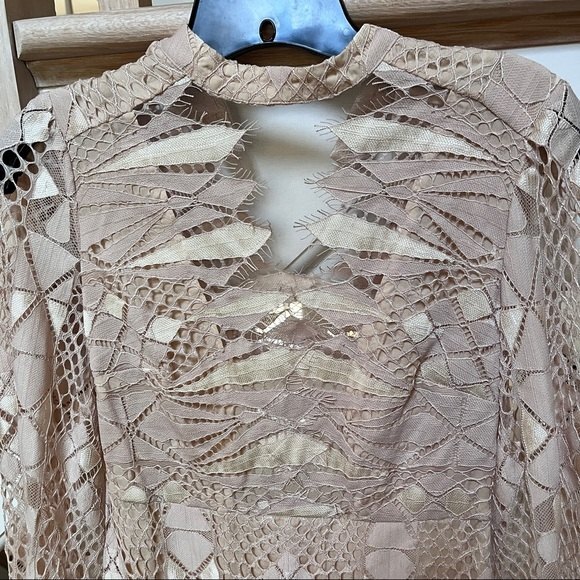 Free People Deco Lace Mini Dress in Ivory Combo 2 NWT - Picture 14 of 14